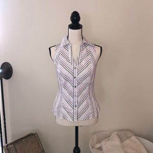 Sleeveless button down